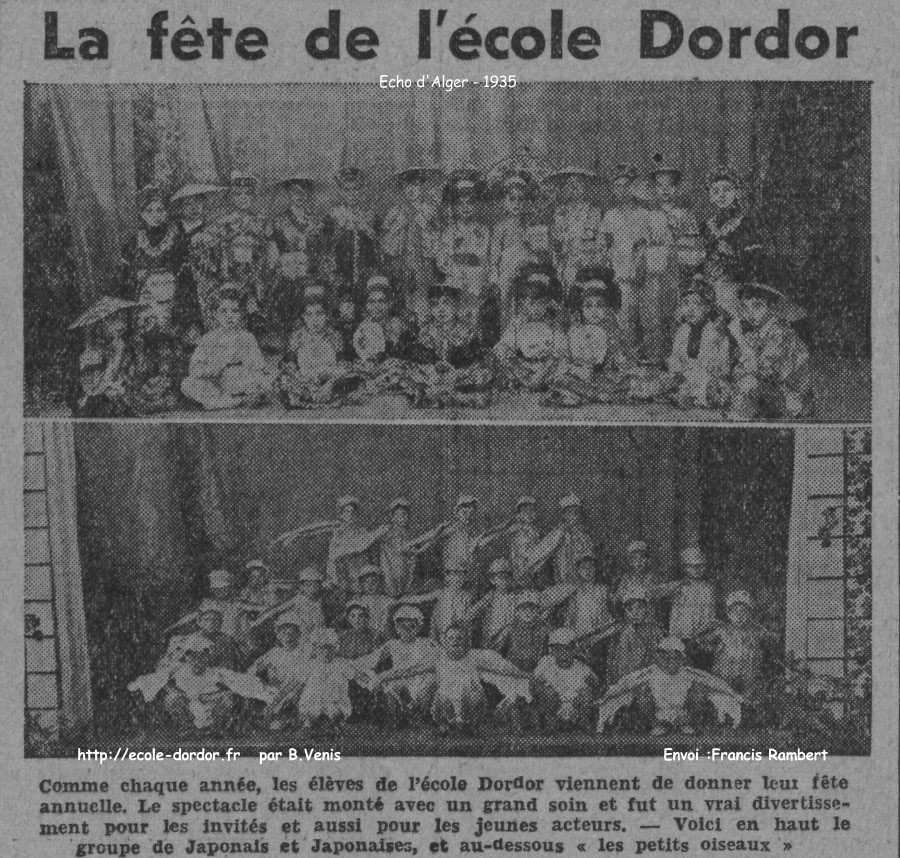 dordor,fete de l'ecole avec remise des prix en 1935