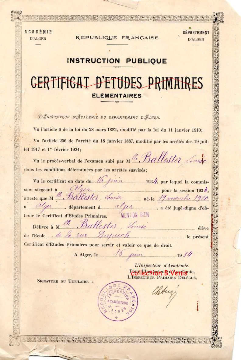 Certificat d'études primaires