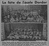 dordor,fete de l'ecole avec remise des prix en 1935