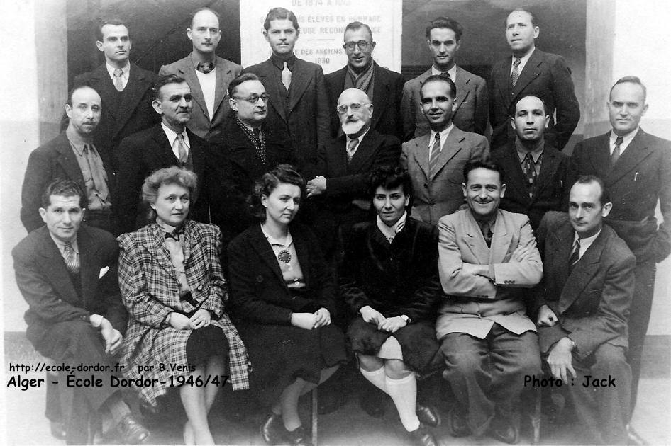 Dordor, école rue Levacher, Alger,Les professeurs et les instituteurs, 